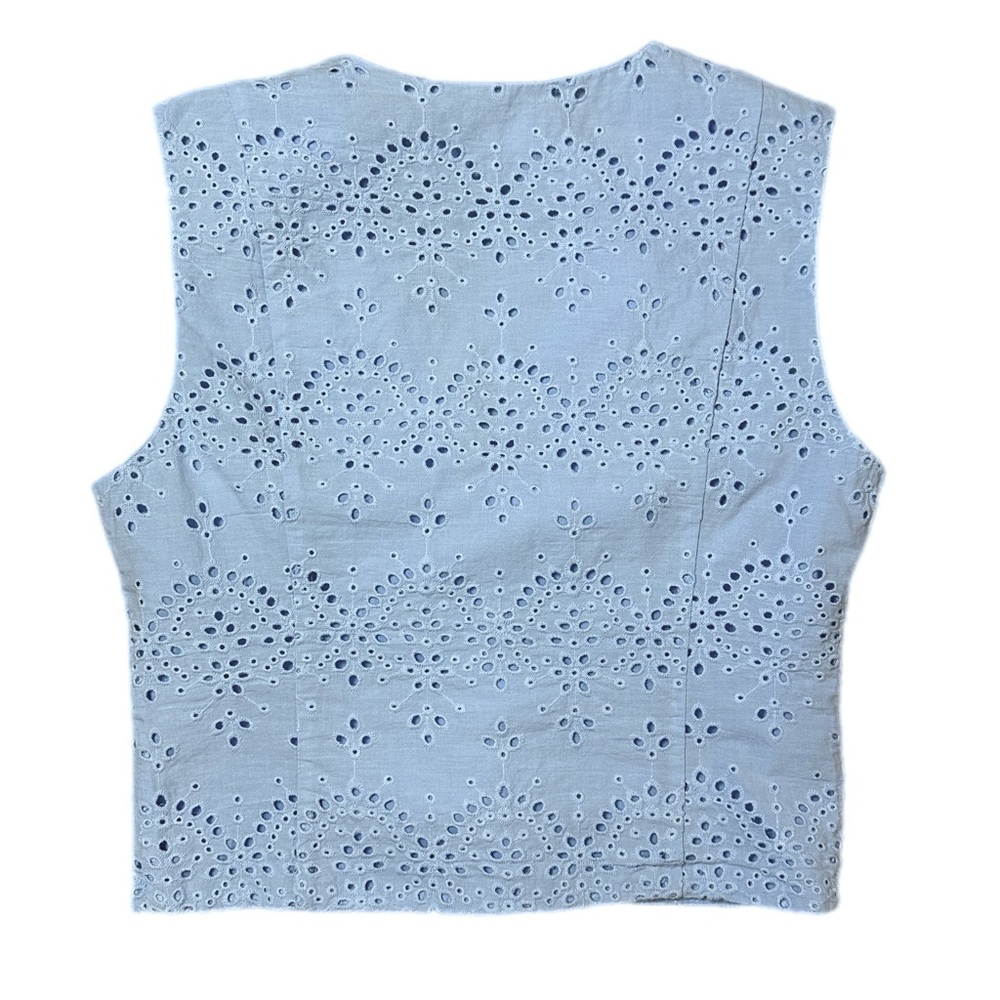 Commense Light Blue Eyelet Two-Piece Skirt Set - Picture 7 of 14